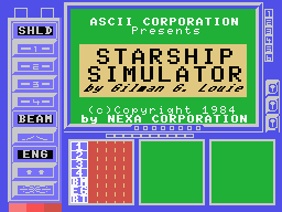 Starship Simulator Title Screen